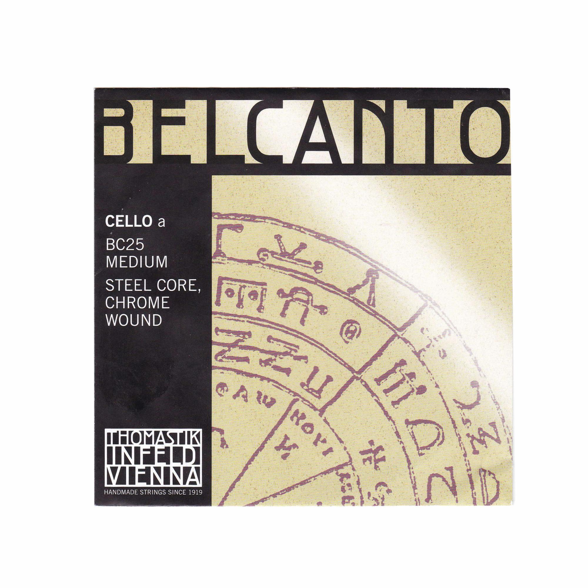 4/4 Size Single D String BC27G Thomastik-Infeld BC27G Belcanto Gold Cello Strings Steel Core Multialloy Wound